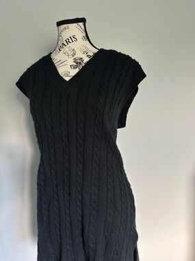 Black Sweater Vest Dress